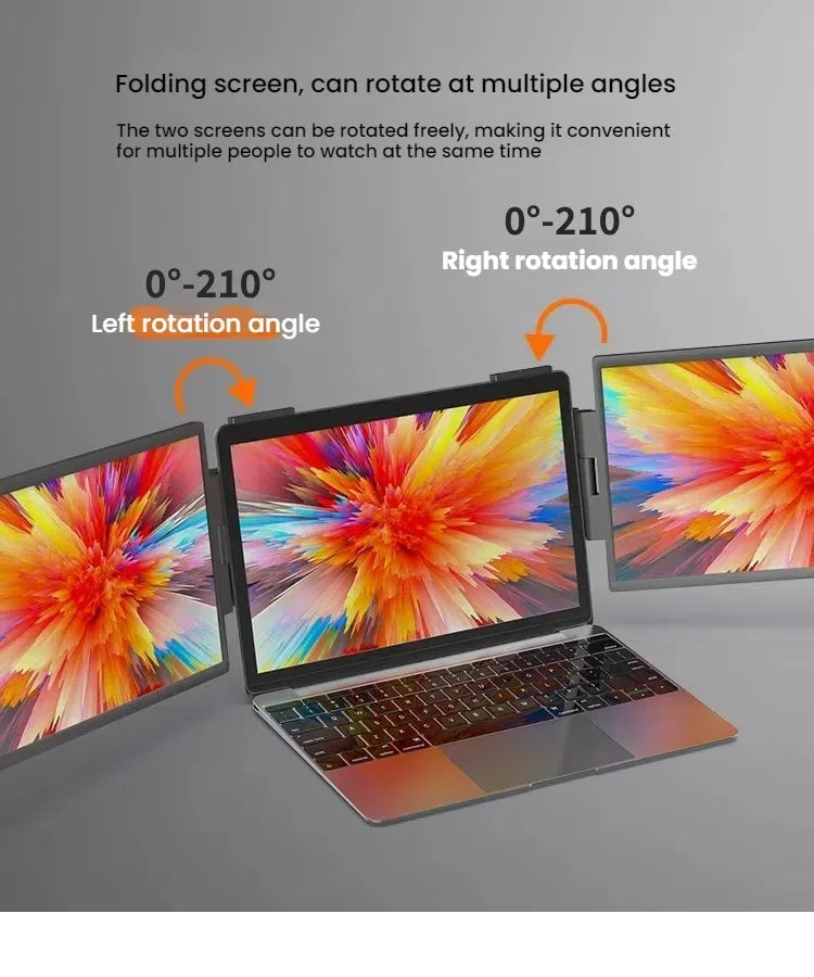 14" Portable dual monitor, FHD IPS screen USB-C/HDMI laptop extender for trading/programming/gaming Second display Master Coach HQ