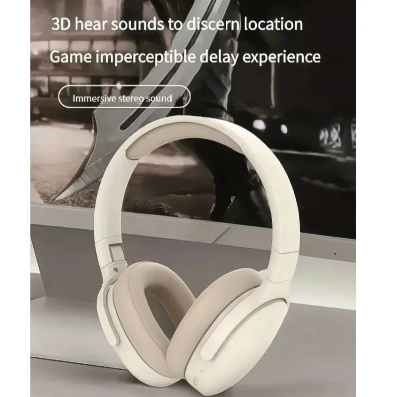 Fashionable Bluetooth wireless headphones, over-ear, deep bass, sports stereo, high fidelity, long battery life, universal Master Coach HQ