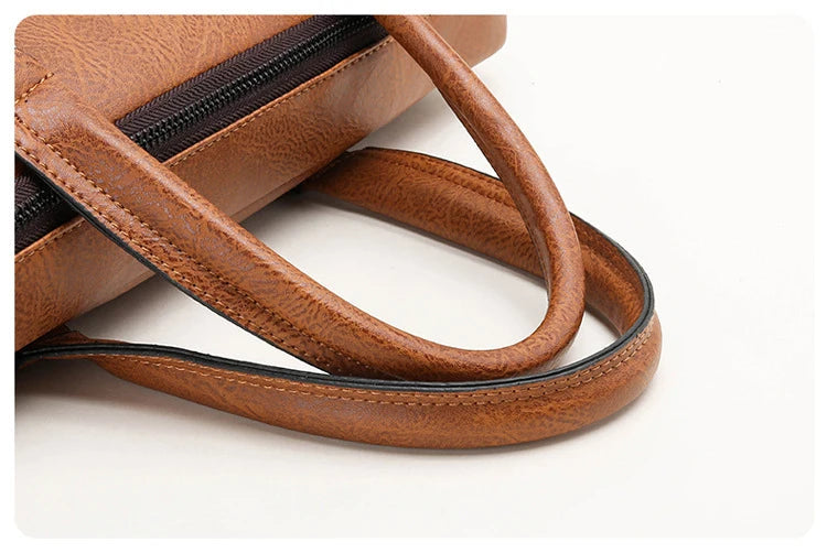 Luxury Brand Man Business Briefcase Bag PU Leather Messenger Shoulder Bag Men Office Lunch Bags For Laptop A4 File Male Handbags Master Coach HQ