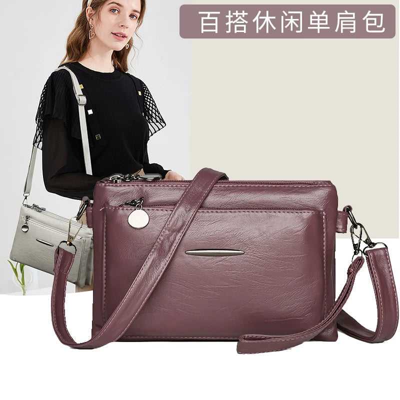 Luxury Designer Multilayer Ladies Handbags High Quality Leather Shoulder Bags Women 2025 Female Crossbody Bag Purses and  Sac Master Coach HQ