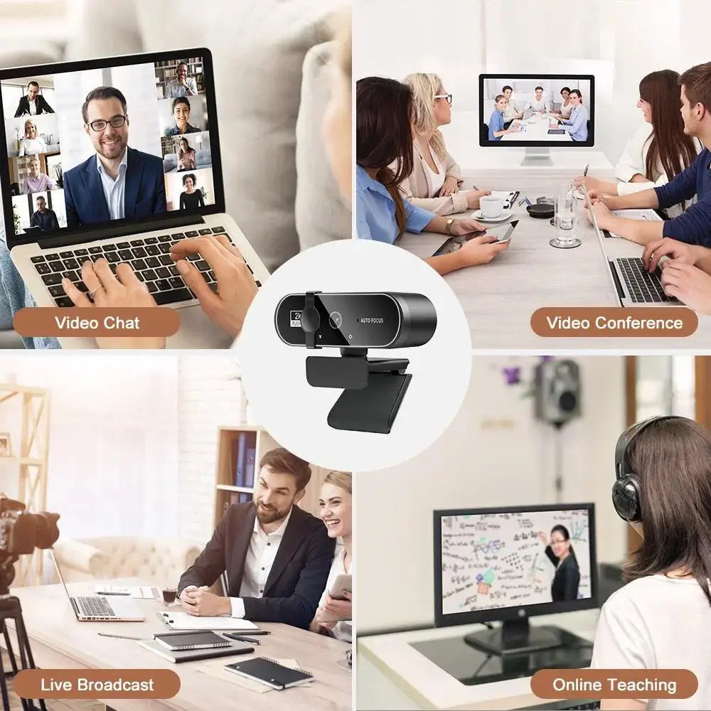 4K Webcam Video Camera 2K Autofocus Streaming Web Cam With Microphone Full HD 1080P Webcams for PC/Computer/Laptop Master Coach HQ