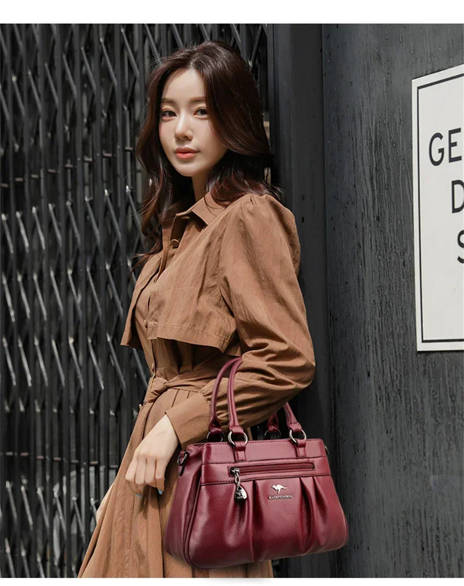 Luxury Handbags Women Bags Designer 3 Layers Leather Hand Bags Big Capacity Tote Bag for Women Vintage Top-handle Shoulder Bags Master Coach HQ