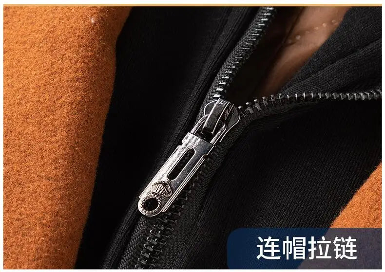 New Fashion Men Hooded Overcoats Casual Woolen Blends Cashmere Long Trench Coats Male Winter Coats Business Casual Jackets 4XL Master Coach HQ