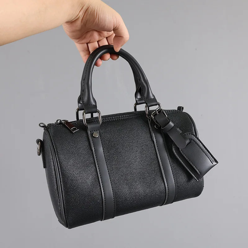 Luxury Men's Crossbody Bag New Fashion Design Crossbdoy Bags Men Soft PU Leather Male Shoulder Bag Barrel Shaped Handbag Master Coach HQ