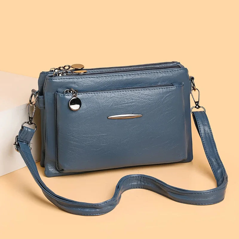 Luxury Designer Multilayer Ladies Handbags High Quality Leather Shoulder Bags Women 2025 Female Crossbody Bag Purses and  Sac Master Coach HQ