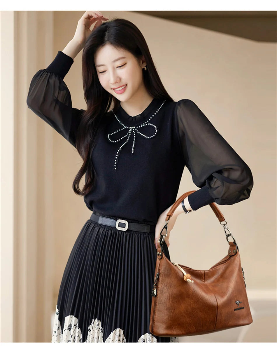 Luxury Handbags Women Bags Designer High-quality Leather Shoulder Bags for Women 2024 Casual Solid Color Purse and Handbags Sac Master Coach HQ