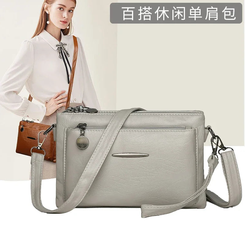 Luxury Designer Multilayer Ladies Handbags High Quality Leather Shoulder Bags Women 2025 Female Crossbody Bag Purses and  Sac Master Coach HQ