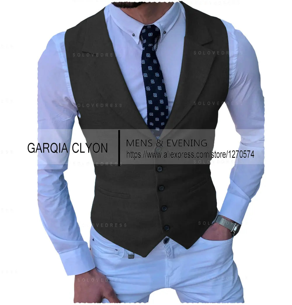 Men's Suits Vest New Arrival Classic Single Breasted Casual  Business Formal Suits Waistcoat For Jacket Groomsmen For Wedding Master Coach HQ