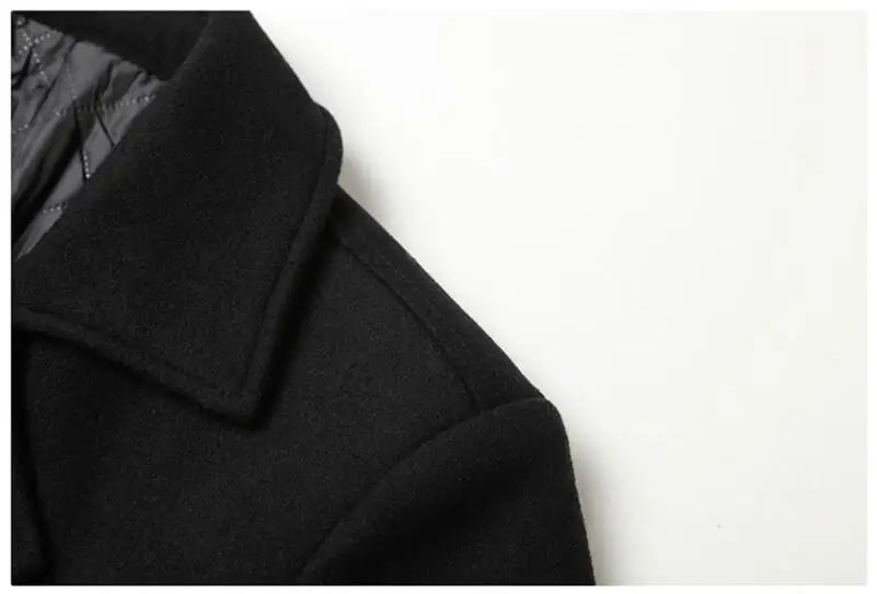 New Men Double Breasted Woolen Coats Winter Thicker Warm Cashmere Trench Coats Long Jackets Quality Male Winter Overcoats XXL Master Coach HQ