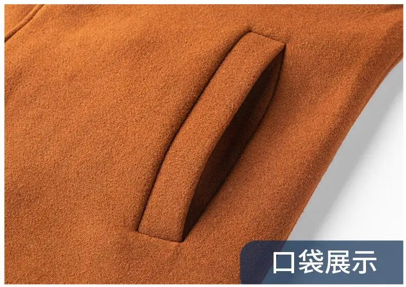 New Fashion Men Hooded Overcoats Casual Woolen Blends Cashmere Long Trench Coats Male Winter Coats Business Casual Jackets 4XL Master Coach HQ