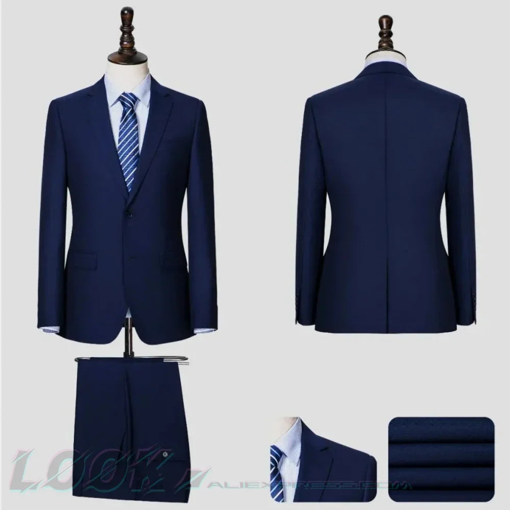 Men's Premium Suit -Business Suit, Professional Formal Wear, Ideal for Work and Weddings,50% Wool,Customizable Fit with 20 Sizes Master Coach HQ