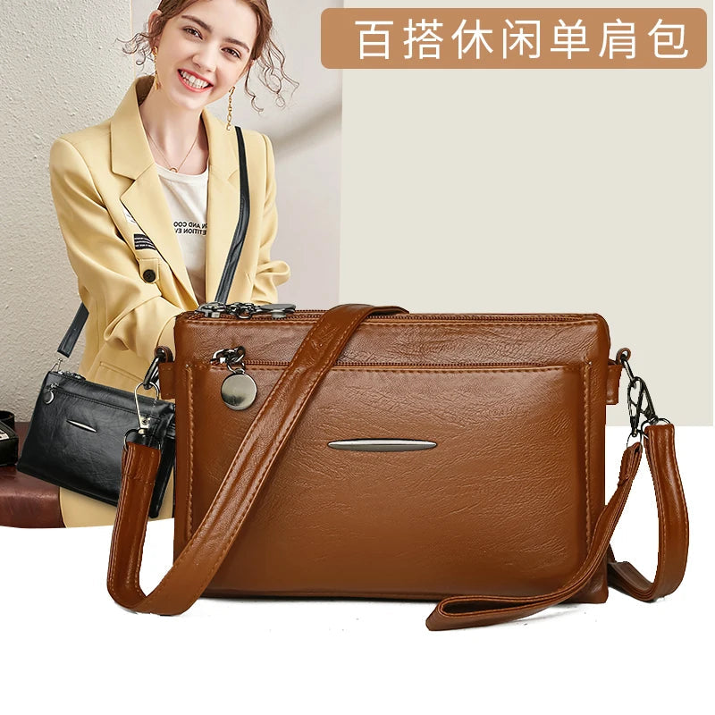 Luxury Designer Multilayer Ladies Handbags High Quality Leather Shoulder Bags Women 2025 Female Crossbody Bag Purses and  Sac Master Coach HQ