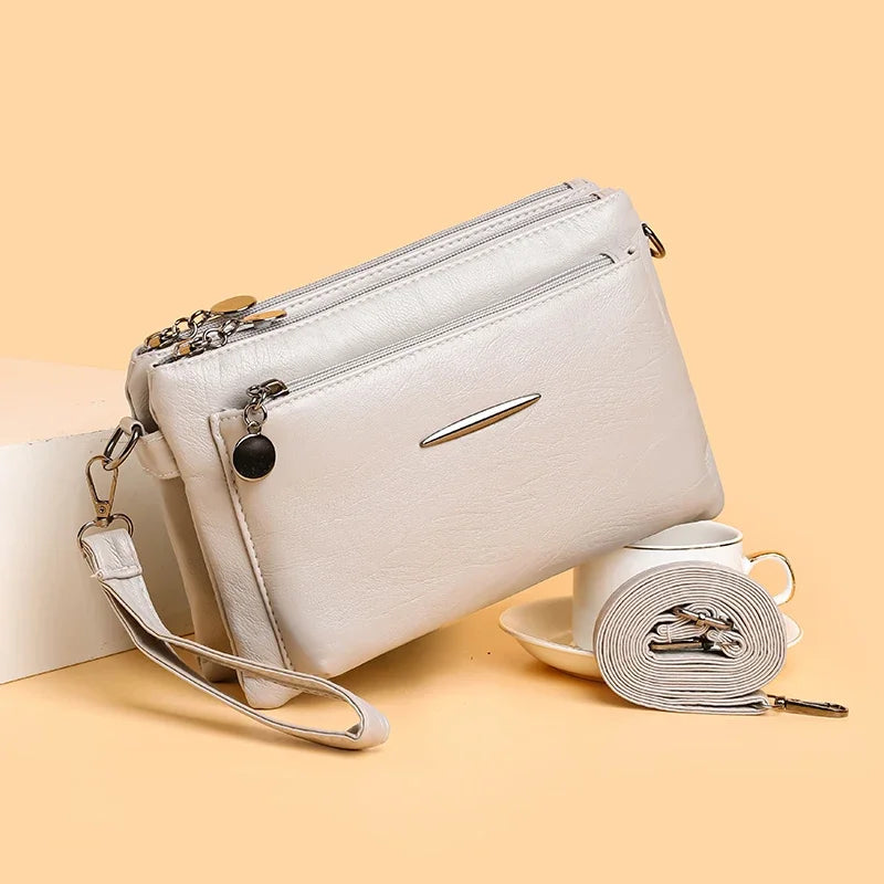 Luxury Designer Multilayer Ladies Handbags High Quality Leather Shoulder Bags Women 2025 Female Crossbody Bag Purses and  Sac Master Coach HQ