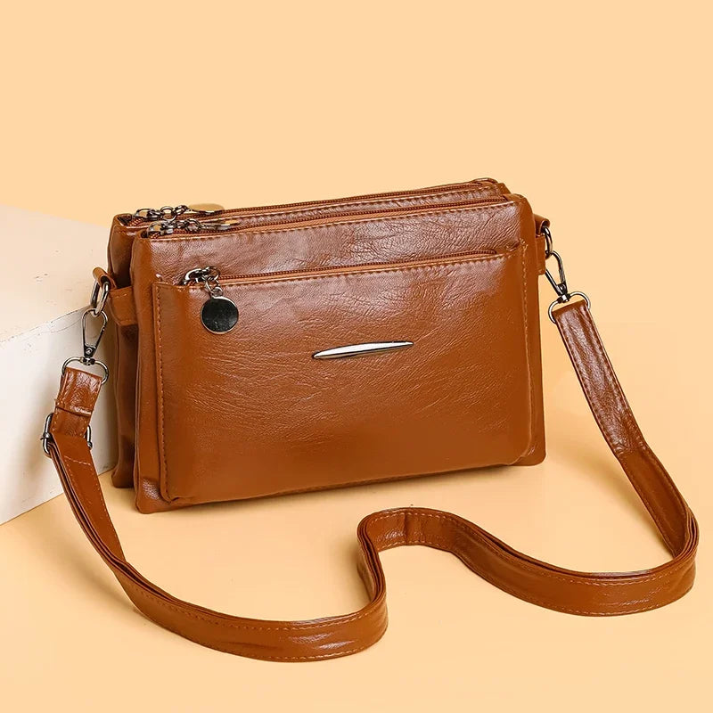 Luxury Designer Multilayer Ladies Handbags High Quality Leather Shoulder Bags Women 2025 Female Crossbody Bag Purses and  Sac Master Coach HQ