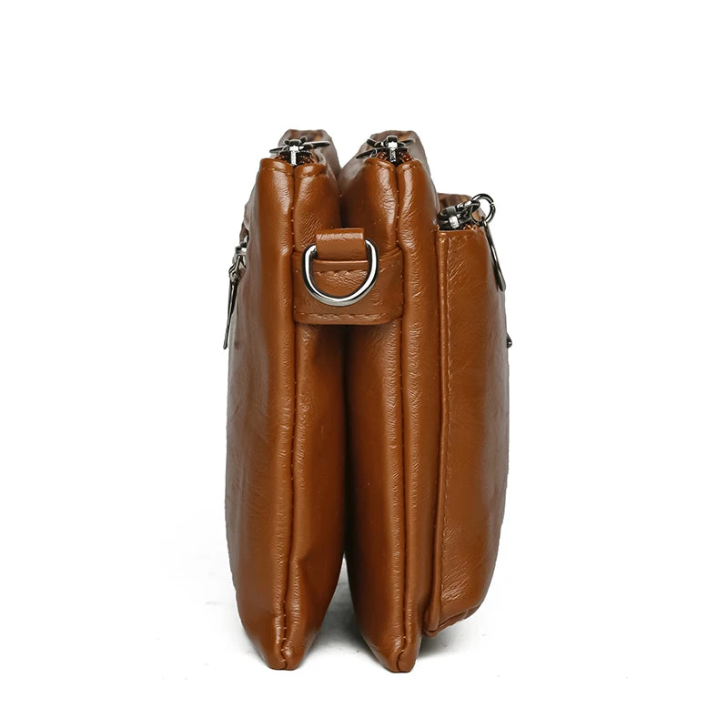 Luxury Designer Multilayer Ladies Handbags High Quality Leather Shoulder Bags Women 2025 Female Crossbody Bag Purses and  Sac Master Coach HQ