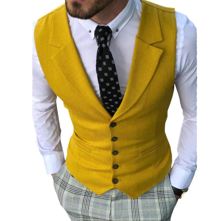 Men's Suits Vest New Arrival Classic Single Breasted Casual  Business Formal Suits Waistcoat For Jacket Groomsmen For Wedding Master Coach HQ