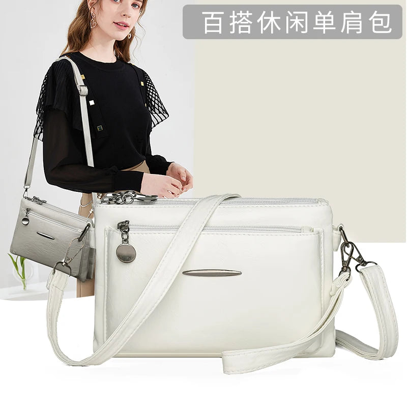 Luxury Designer Multilayer Ladies Handbags High Quality Leather Shoulder Bags Women 2025 Female Crossbody Bag Purses and  Sac Master Coach HQ