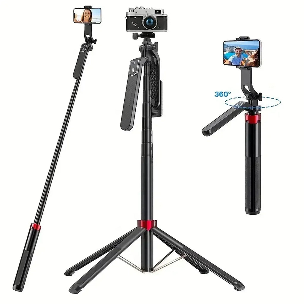Portable camera tripod with wireless remote control and 360 ° rotation for video recording, video recording, and live streaming Master Coach HQ