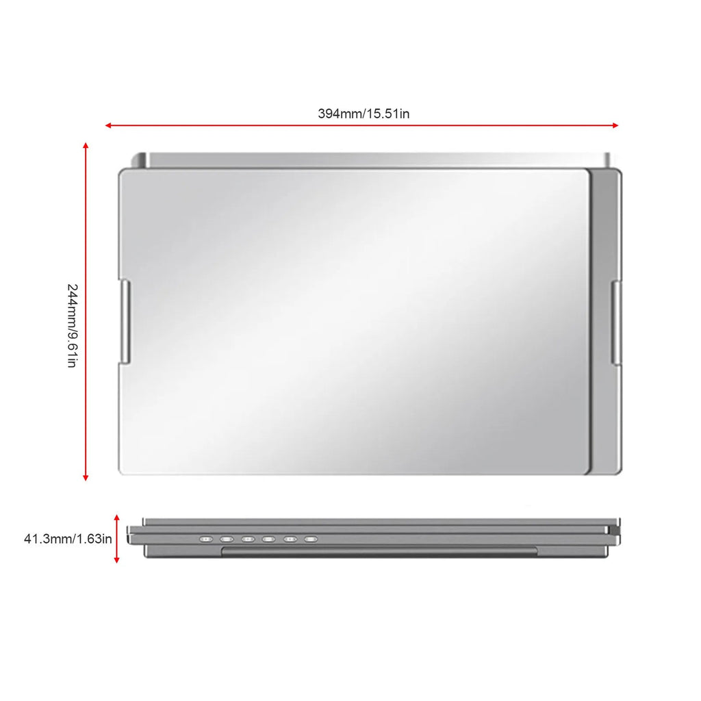15.6" Laptop Screen Extender Quad Monitors Portable 1 Cable for 3 Screens Folding for 12"-18.5" Laptops Laptop Extended Monitors Master Coach HQ