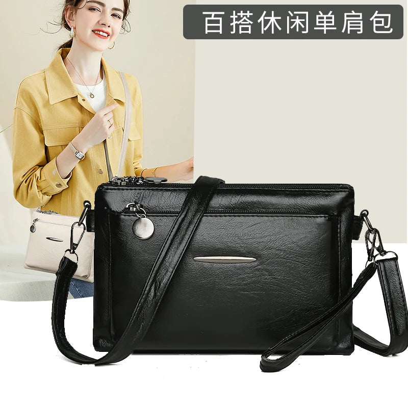 Luxury Designer Multilayer Ladies Handbags High Quality Leather Shoulder Bags Women 2025 Female Crossbody Bag Purses and  Sac Master Coach HQ