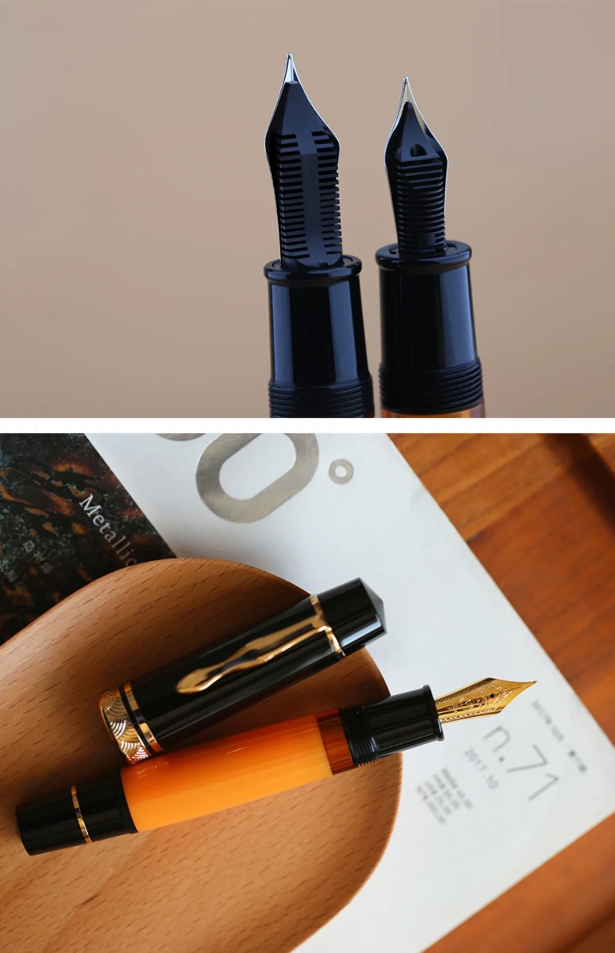 Majohn P139 Piston Resin Fountain Pen #8 F/M All Brass Piston System Large Capacity Writing Gift Pen Stationery School Supplies Master Coach HQ