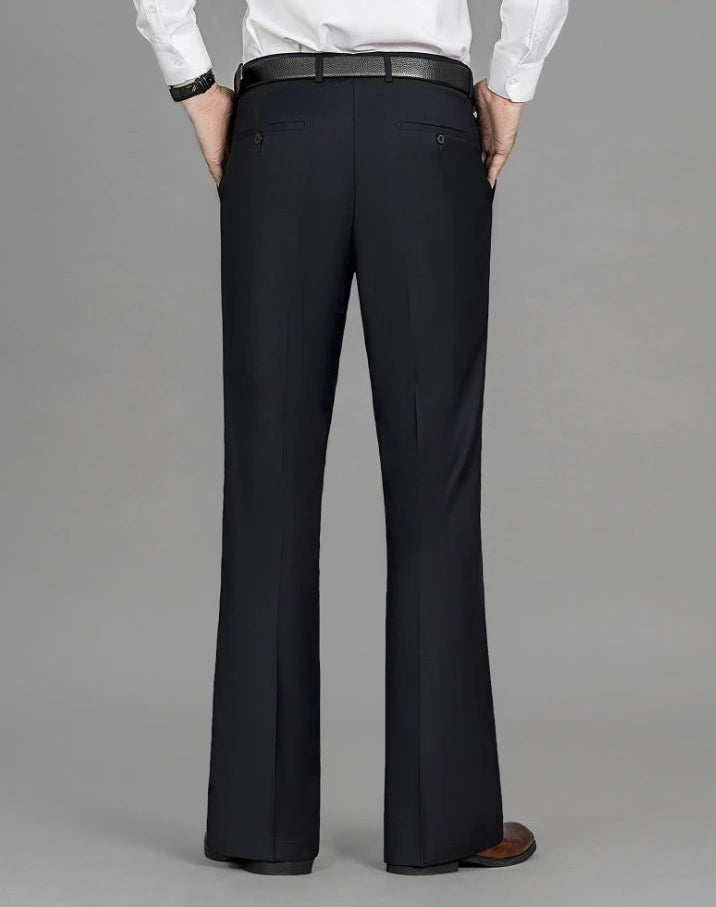 Business Trousers for Men Flared Social Tailoring Gray Bell Mouth Man Suits Pants Clothes Offer Fabric Fashion Classic Elegant Master Coach HQ