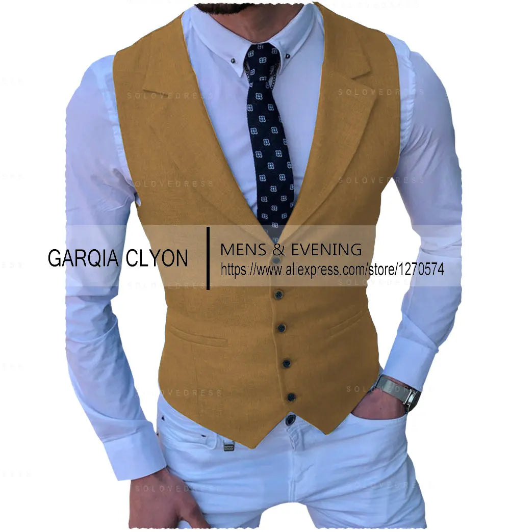 Men's Suits Vest New Arrival Classic Single Breasted Casual  Business Formal Suits Waistcoat For Jacket Groomsmen For Wedding Master Coach HQ