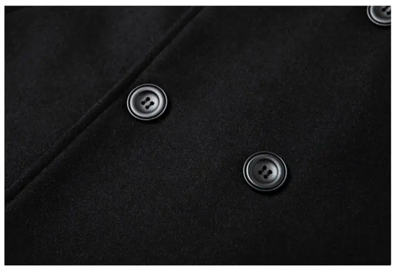 New Men Double Breasted Woolen Coats Winter Thicker Warm Cashmere Trench Coats Long Jackets Quality Male Winter Overcoats XXL Master Coach HQ