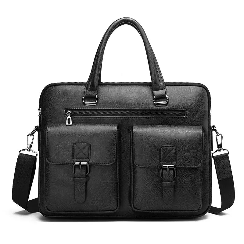 Luxury Brand Man Business Briefcase Bag PU Leather Messenger Shoulder Bag Men Office Lunch Bags For Laptop A4 File Male Handbags Master Coach HQ