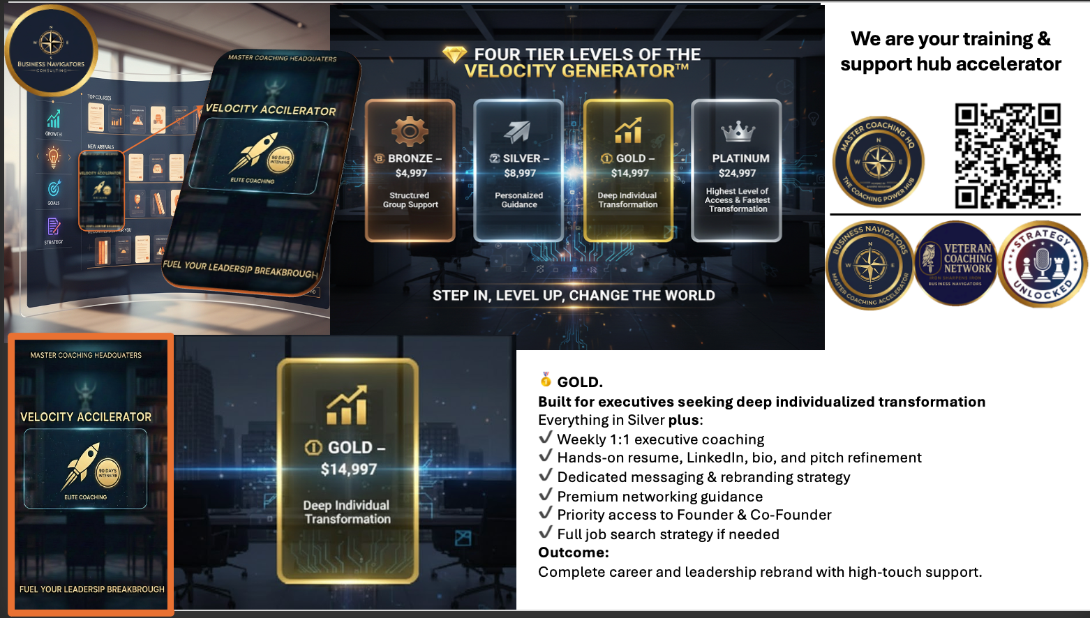 Velocity Accelerator - The fastest executive transformation. Master Coach HQ