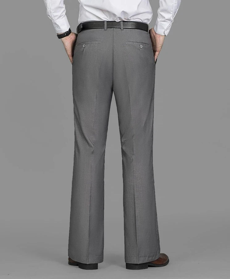 Business Trousers for Men Flared Social Tailoring Gray Bell Mouth Man Suits Pants Clothes Offer Fabric Fashion Classic Elegant Master Coach HQ
