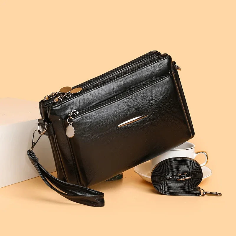 Luxury Designer Multilayer Ladies Handbags High Quality Leather Shoulder Bags Women 2025 Female Crossbody Bag Purses and  Sac Master Coach HQ