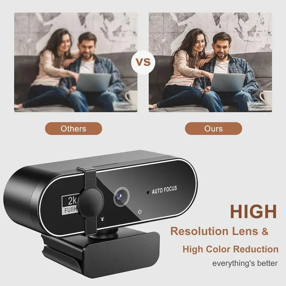 4K Webcam Video Camera 2K Autofocus Streaming Web Cam With Microphone Full HD 1080P Webcams for PC/Computer/Laptop Master Coach HQ