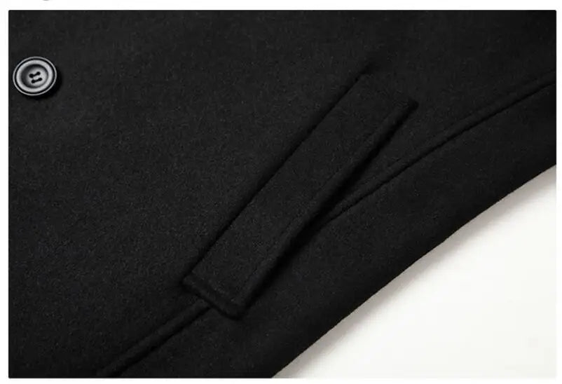 New Men Double Breasted Woolen Coats Winter Thicker Warm Cashmere Trench Coats Long Jackets Quality Male Winter Overcoats XXL Master Coach HQ
