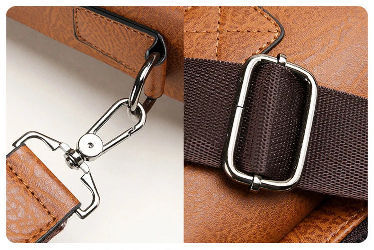 Luxury Brand Man Business Briefcase Bag PU Leather Messenger Shoulder Bag Men Office Lunch Bags For Laptop A4 File Male Handbags Master Coach HQ