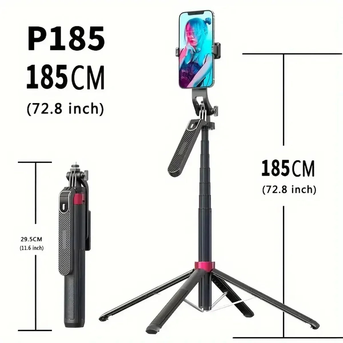 Portable camera tripod with wireless remote control and 360 ° rotation for video recording, video recording, and live streaming Master Coach HQ