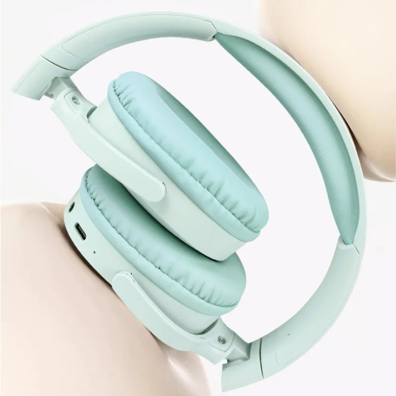 Fashionable Bluetooth wireless headphones, over-ear, deep bass, sports stereo, high fidelity, long battery life, universal Master Coach HQ