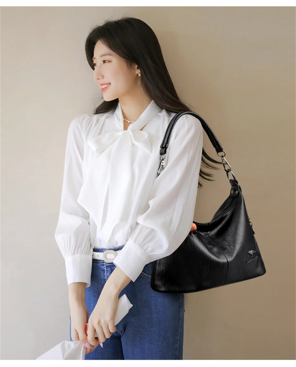 Luxury Handbags Women Bags Designer High-quality Leather Shoulder Bags for Women 2024 Casual Solid Color Purse and Handbags Sac Master Coach HQ