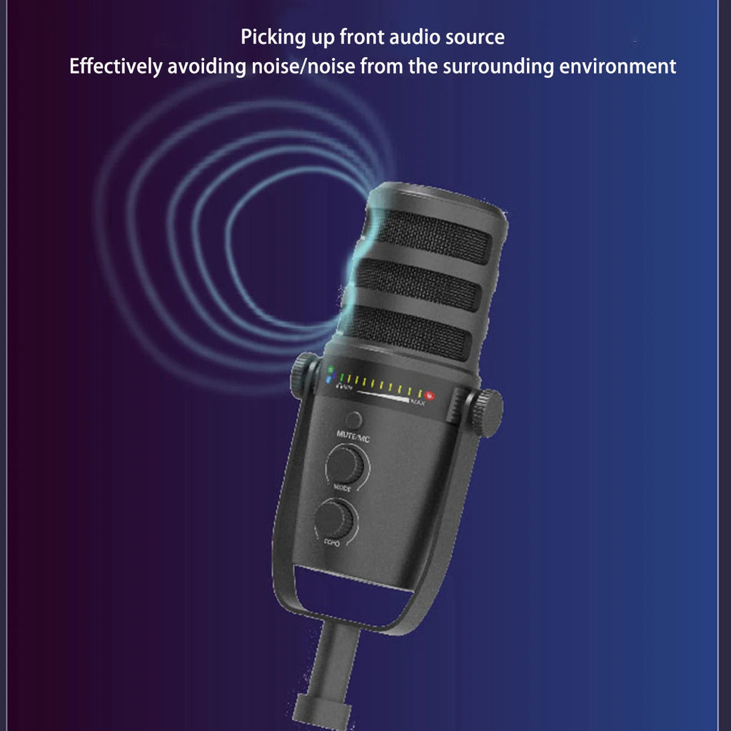 Professional USB Condenser Microphone Metal Reverb Noise-canceling Microphone For PC Recording Streaming Podcast Plug And Play Master Coach HQ