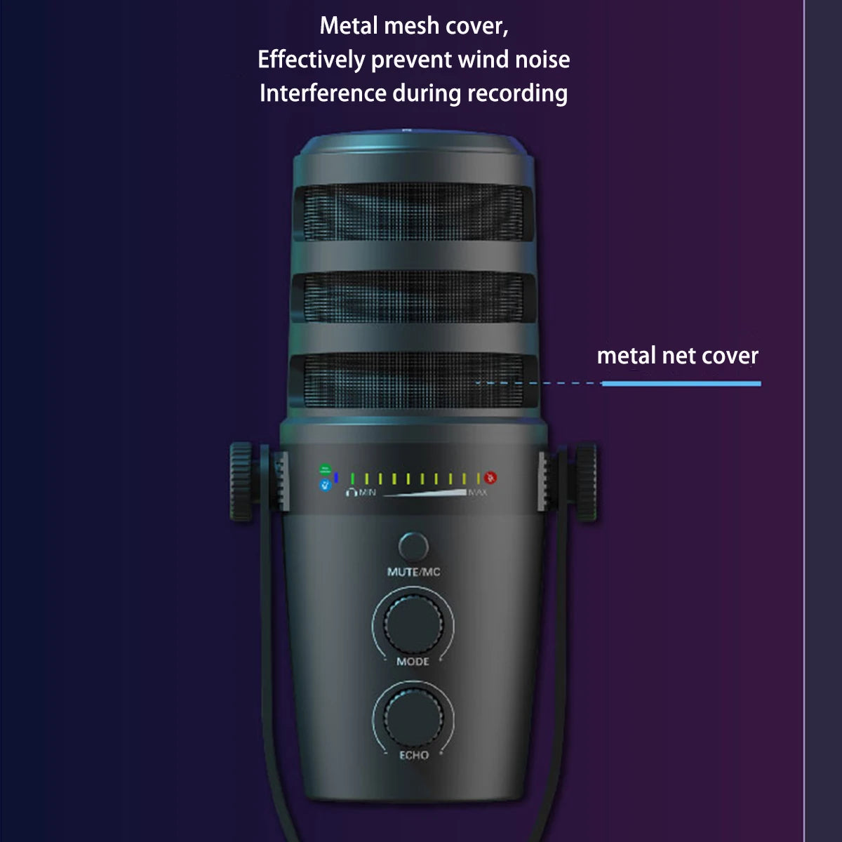 Professional USB Condenser Microphone Metal Reverb Noise-canceling Microphone For PC Recording Streaming Podcast Plug And Play Master Coach HQ