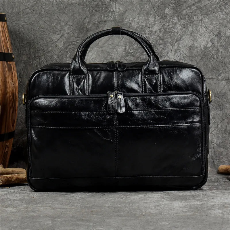 Luxury Genuine Leather Handbag for Men Travel Briefcase Male Leather Shoulder Bag Men's Business Laptop Bag Large Messenger Bags Master Coach HQ
