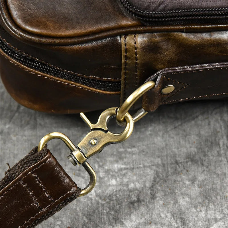 Luxury Genuine Leather Handbag for Men Travel Briefcase Male Leather Shoulder Bag Men's Business Laptop Bag Large Messenger Bags Master Coach HQ