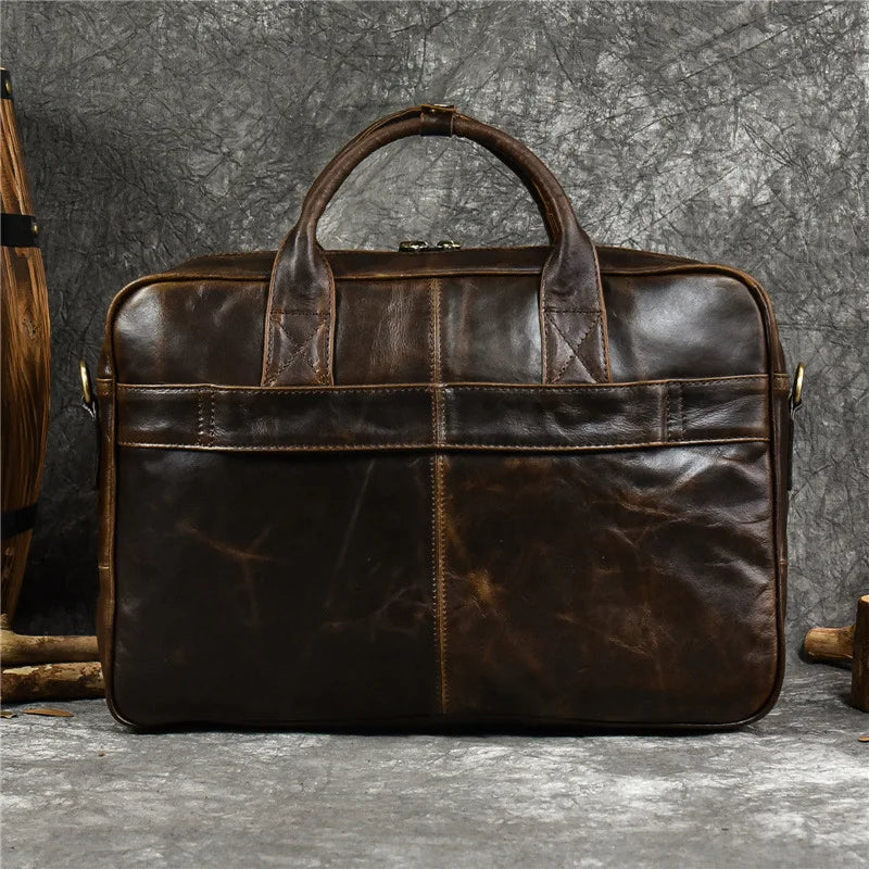 Luxury Genuine Leather Handbag for Men Travel Briefcase Male Leather Shoulder Bag Men's Business Laptop Bag Large Messenger Bags Master Coach HQ