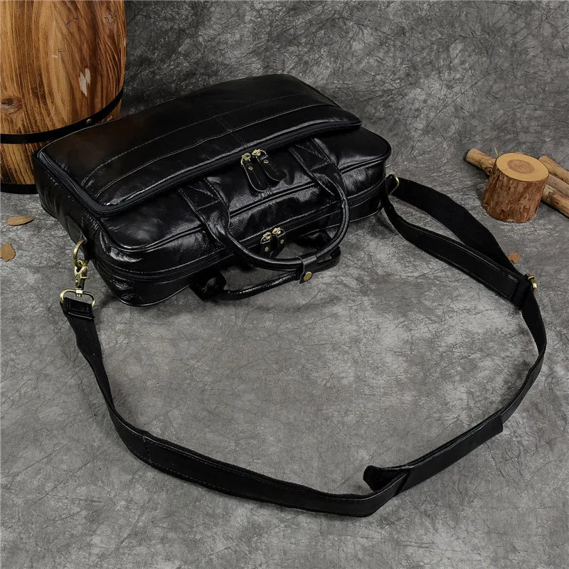 Luxury Genuine Leather Handbag for Men Travel Briefcase Male Leather Shoulder Bag Men's Business Laptop Bag Large Messenger Bags Master Coach HQ