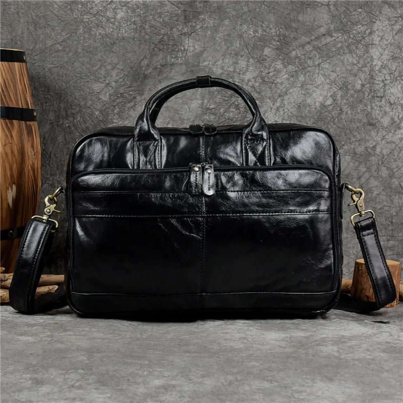 Luxury Genuine Leather Handbag for Men Travel Briefcase Male Leather Shoulder Bag Men's Business Laptop Bag Large Messenger Bags Master Coach HQ