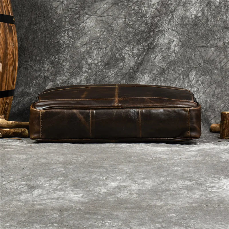 Luxury Genuine Leather Handbag for Men Travel Briefcase Male Leather Shoulder Bag Men's Business Laptop Bag Large Messenger Bags Master Coach HQ