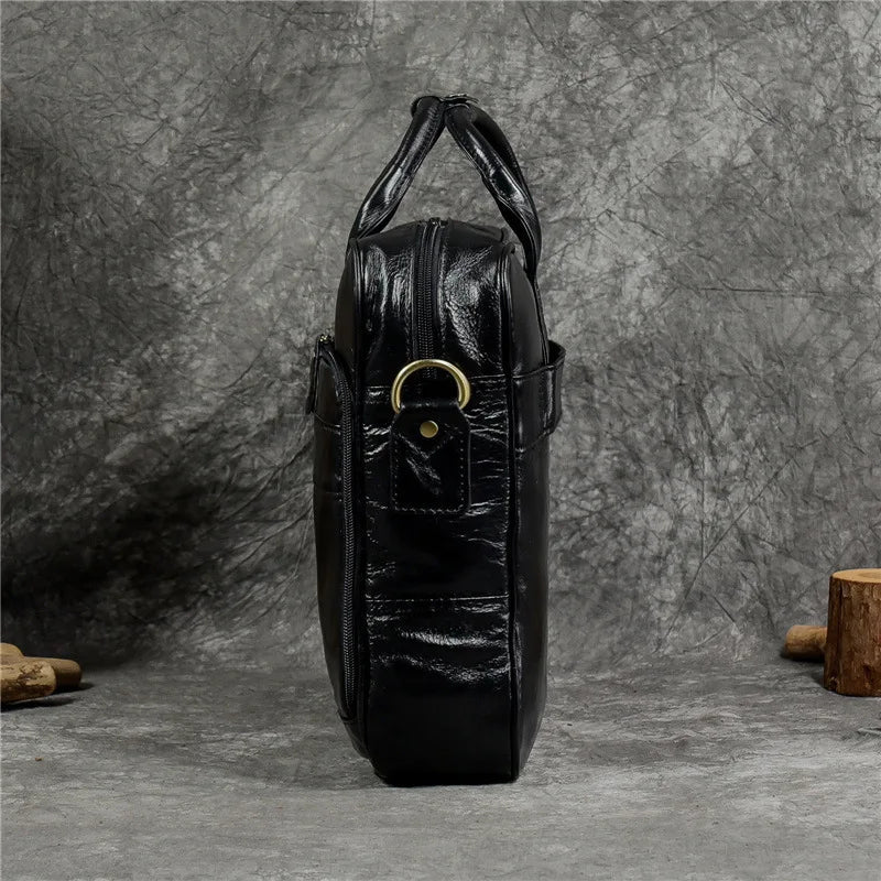 Luxury Genuine Leather Handbag for Men Travel Briefcase Male Leather Shoulder Bag Men's Business Laptop Bag Large Messenger Bags Master Coach HQ
