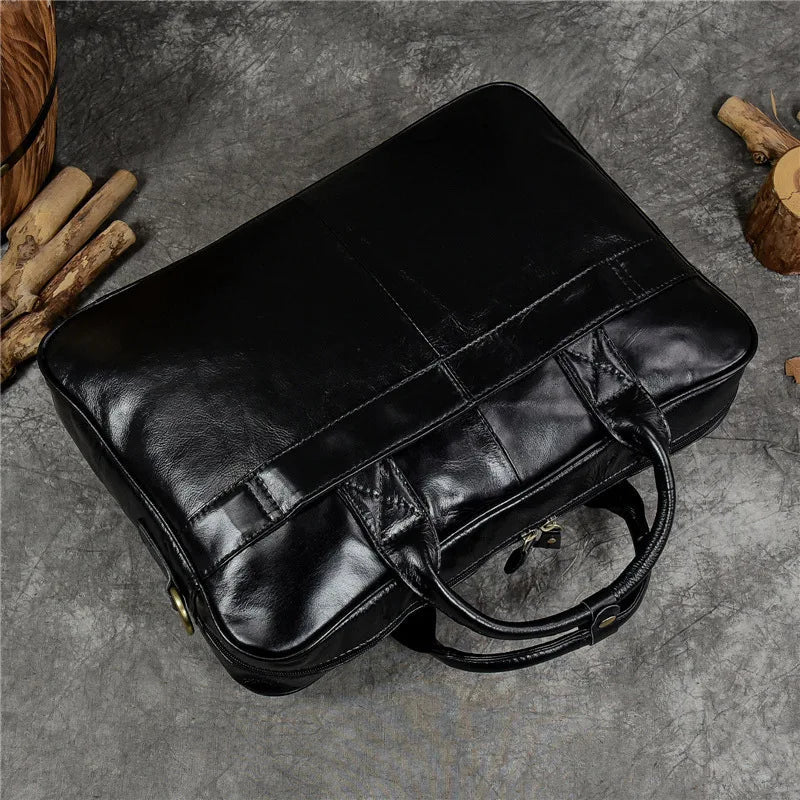 Luxury Genuine Leather Handbag for Men Travel Briefcase Male Leather Shoulder Bag Men's Business Laptop Bag Large Messenger Bags Master Coach HQ