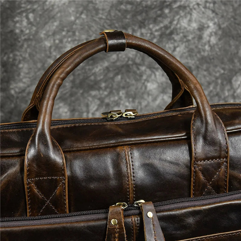 Luxury Genuine Leather Handbag for Men Travel Briefcase Male Leather Shoulder Bag Men's Business Laptop Bag Large Messenger Bags Master Coach HQ